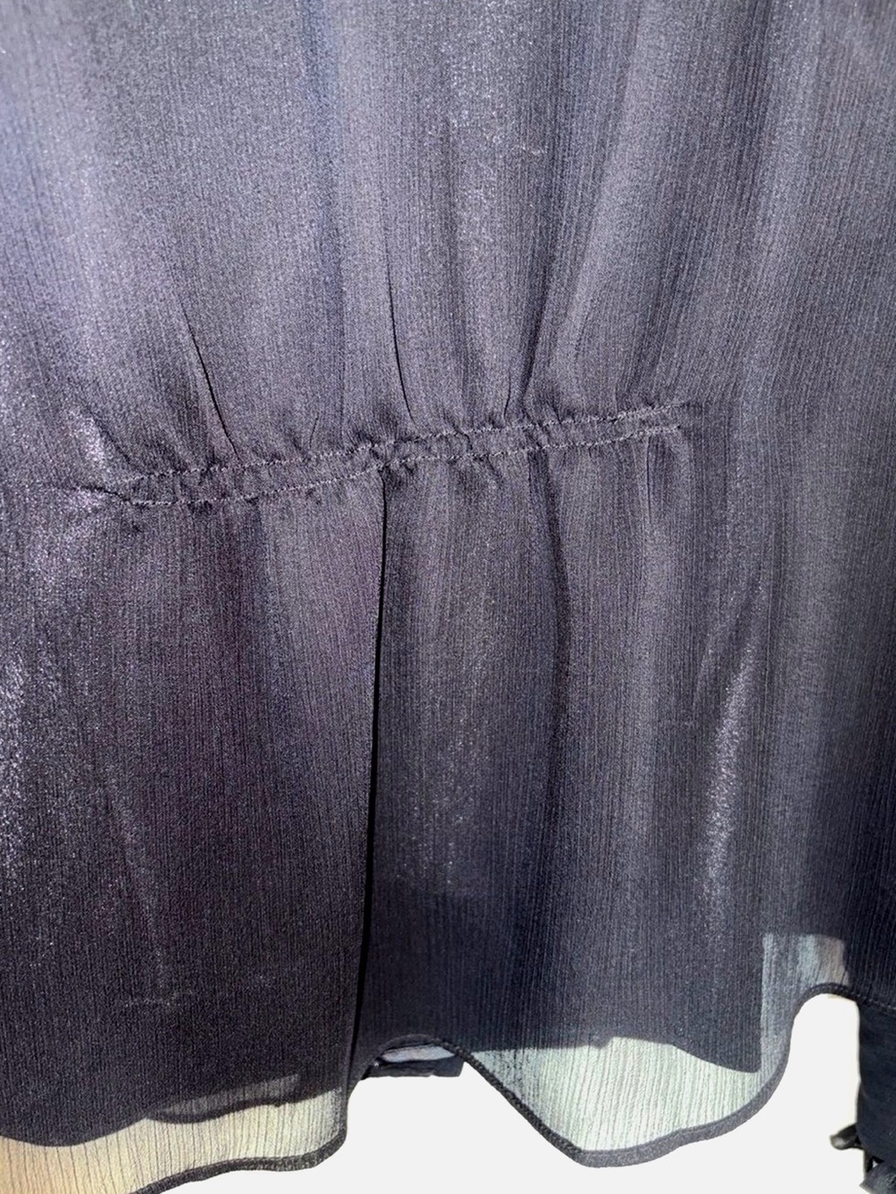 Antonio Melani Black Chiffon Ruffle Victorian Blouse Cami Set Pintuck Romantic 4 - Picture 10 of 14